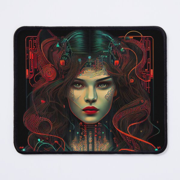Item preview, AI Art | Cyber Snake Woman designed and sold by Fractal-Graphic.