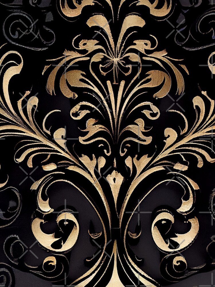 Imagen 4 de 4, Funda de iPhone con la obra Black Artistic Victorian Organic Hollywood Regency Pattern Digital Painting, diseñada y vendida por CodeAndColors.