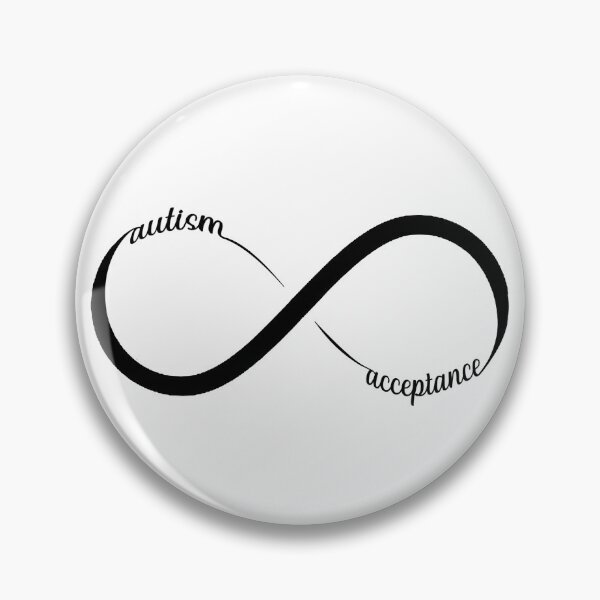 Item preview, autism acceptance infinity loop in black designed and sold by KyttsyKrafts.