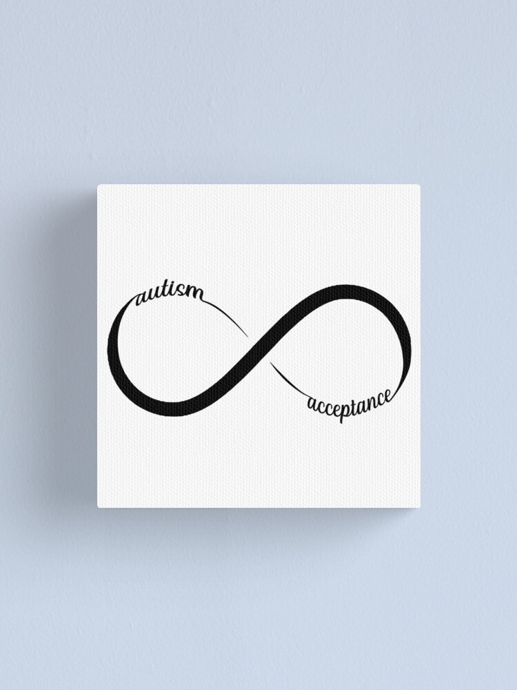 autism acceptance infinity loop in black