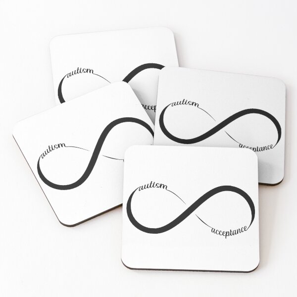 Item preview, autism acceptance infinity loop in black designed and sold by KyttsyKrafts.