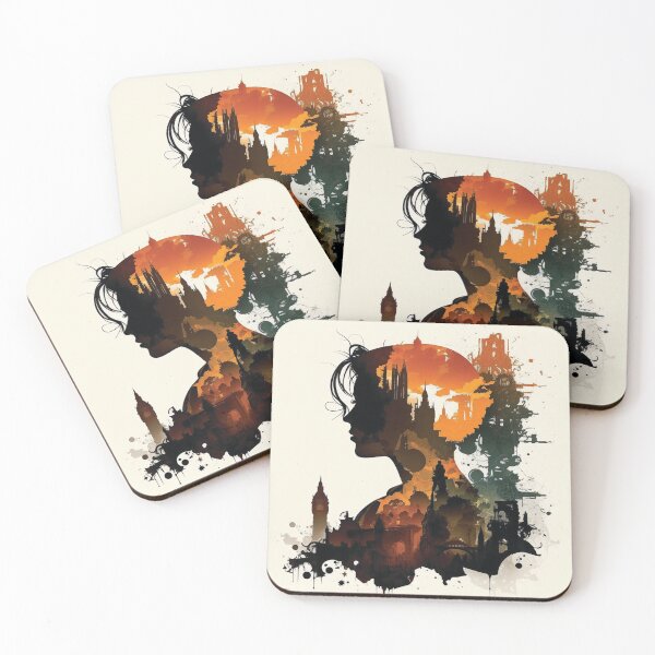 Item preview, Silhouettes of Steampunk Cityscape #2 designed and sold by MindAsylum.