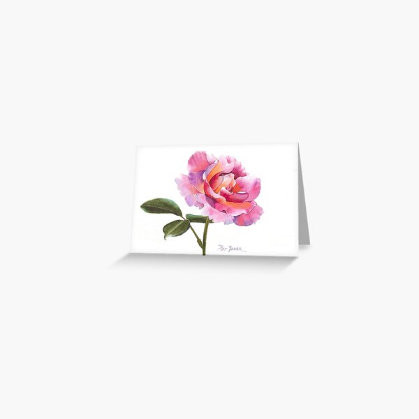 Rose Watercolor Greeting Card