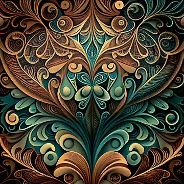 Vorschaubild zum Design Calming Organic Enchanted Pattern Digital Painting von CodeAndColors