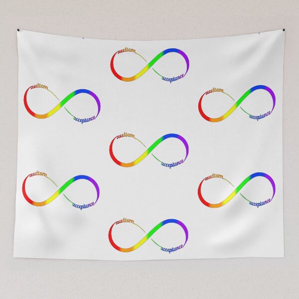 Item preview, autism acceptance infinity loop rainbow designed and sold by KyttsyKrafts.