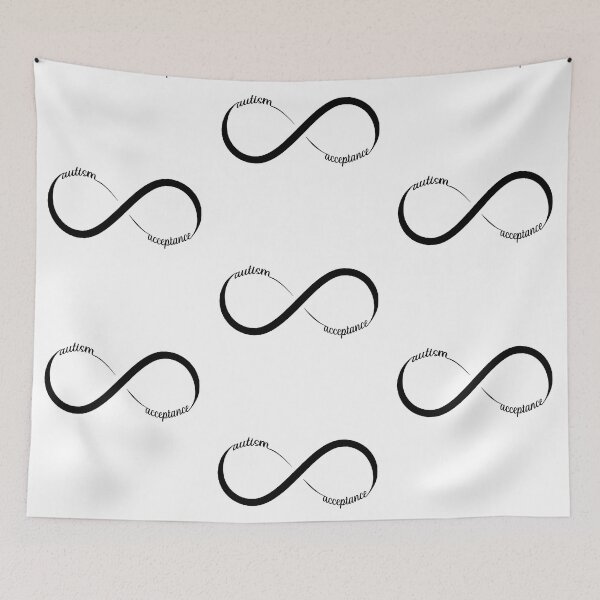 Item preview, autism acceptance infinity loop in black designed and sold by KyttsyKrafts.