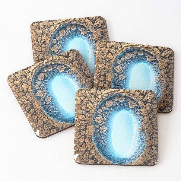 Item preview, fractal portal frame vine leafs design designed and sold by PodgaiaDesigns.