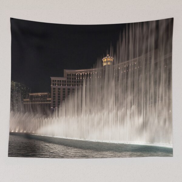 Item preview, Midnight Dancing Fountain Veil - Bellagio and Cosmopolitan Las Vegas Nevada designed and sold by Georgia Mizuleva.