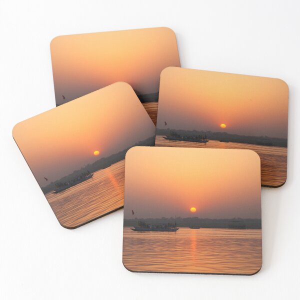 Item preview, Sunrise over the river Ganges. designed and sold by JohnDalkin.