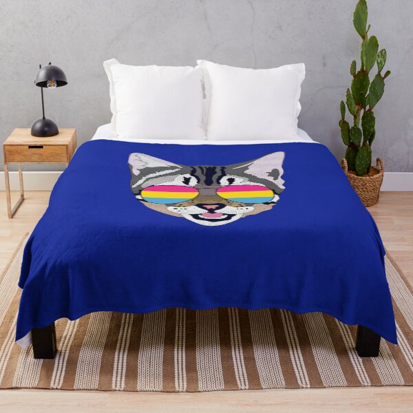 Item preview, Cute Cat Pan Sunglasses Pansexual Flag designed and sold by Lightfield.