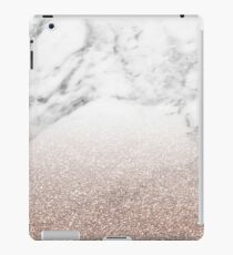 Rose gold glitter on marble iPad Case/Skin