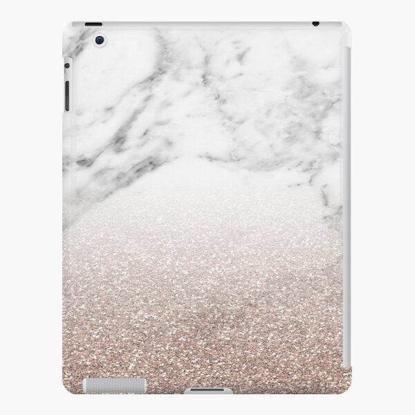 Rose gold glitter on marble iPad Snap Case