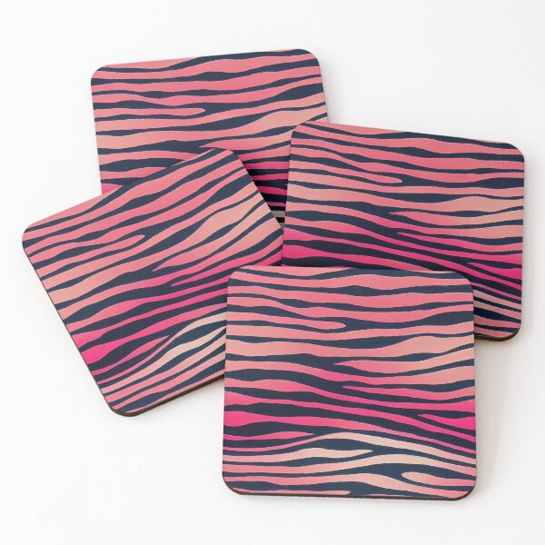 Item preview, Pink Tiger Stripes Abstract Trendy  Pattern Modern Wild  Boho Animal African Grandient designed and sold by CozyZone.