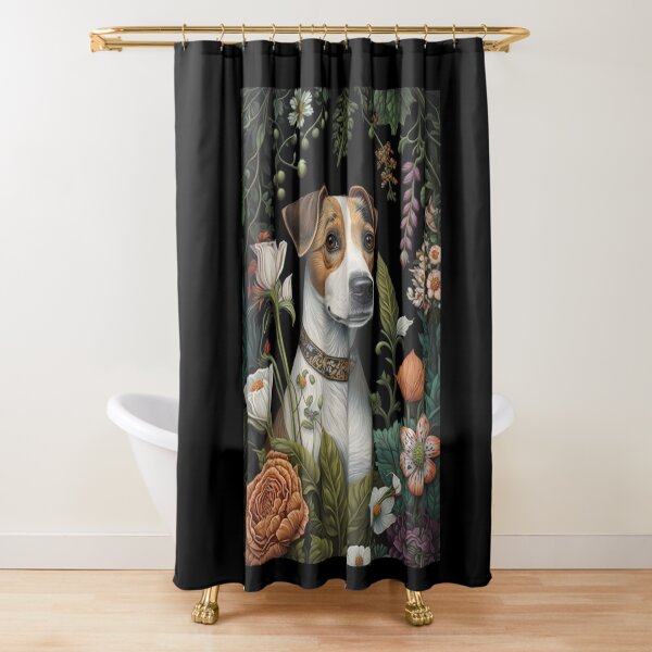 Jack Russell Shower Curtain, Jack Russell Home Decor, Jack Russell Mom Gift, Jack Russell outlet Bathroom Decor, Jack Russel Curtain, Terrier Gifts