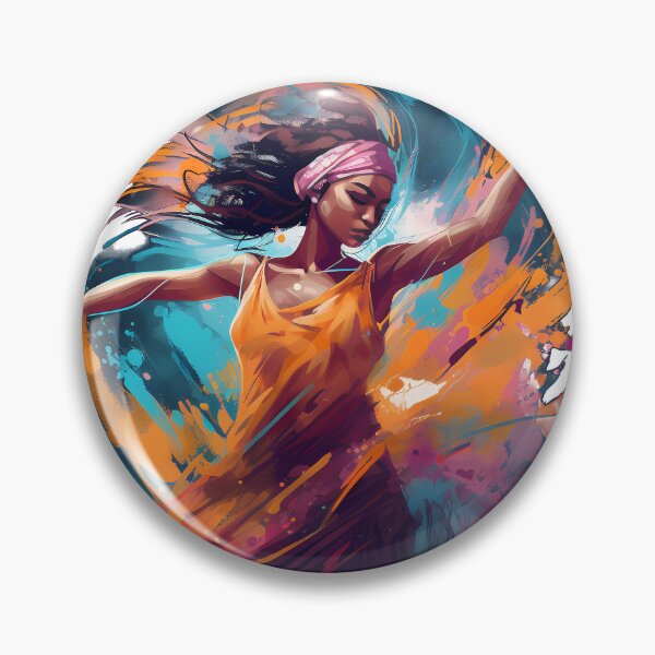 Item preview, Vibrant Color Splash Dancing Woman designed and sold by ThePixelBrewery.