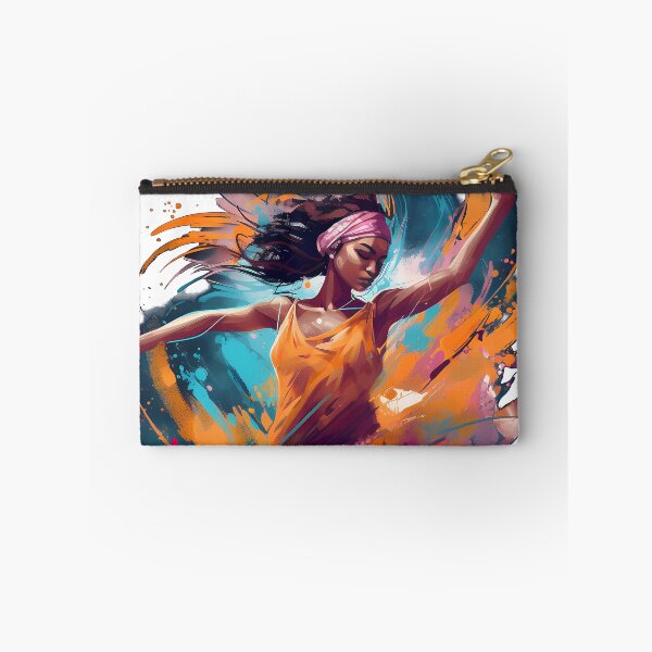 Item preview, Vibrant Color Splash Dancing Woman designed and sold by ThePixelBrewery.