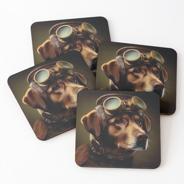 Item preview, Steampunk Golden Labrador Dog Portrait designed and sold by HookedOnDogz.