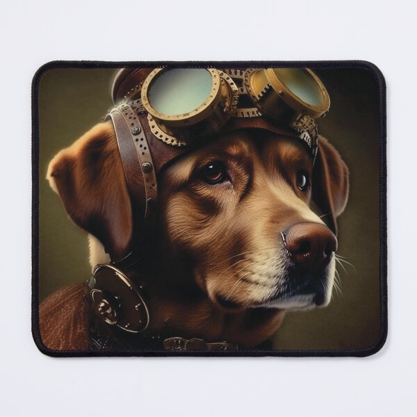 Item preview, Steampunk Golden Labrador Dog Portrait designed and sold by HookedOnDogz.