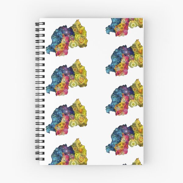Item preview, Spirograph Patterned Rwanda Provinces Map designed and sold by RachelEDesigns.