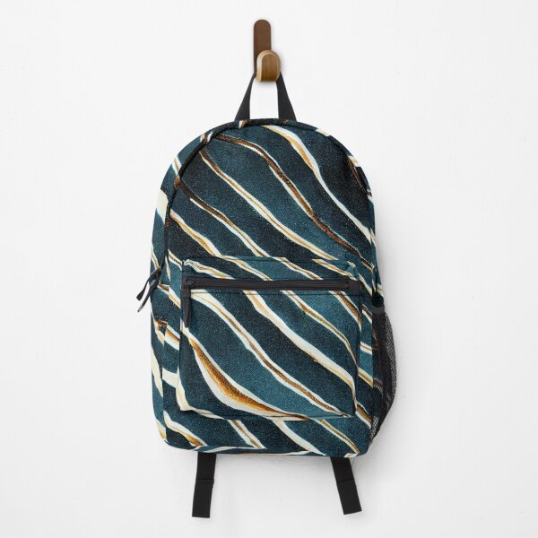 Item preview, Blue tiger abstract stripes trendy animal pattern modern contemprorary wild fashion womens designed and sold by CozyZone.