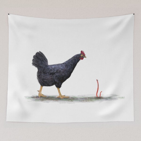 Item preview, Worm meeting a chicken designed and sold by Fionna Bottema.