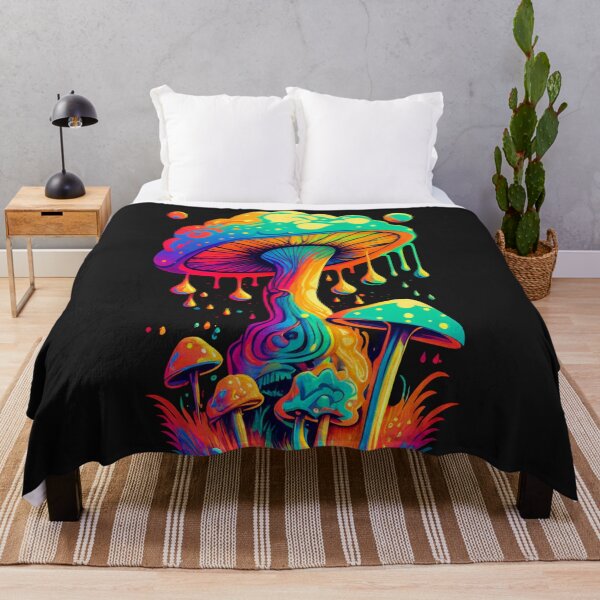Item preview, Mystical Fungi Magic Mushroom Psychedelic Trippy Hippie Art designed and sold by MoonAIArt.
