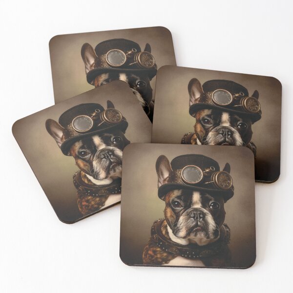 Item preview, Steampunk French Bulldog Dog Portrait designed and sold by HookedOnDogz.