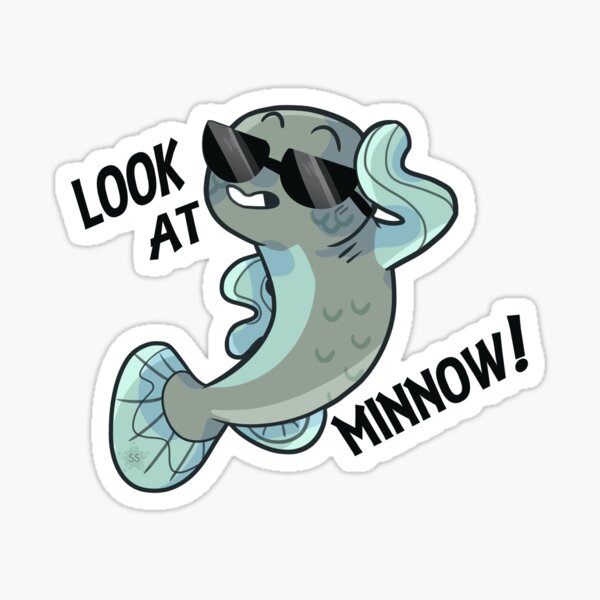 Look at Minnow! Sticker
