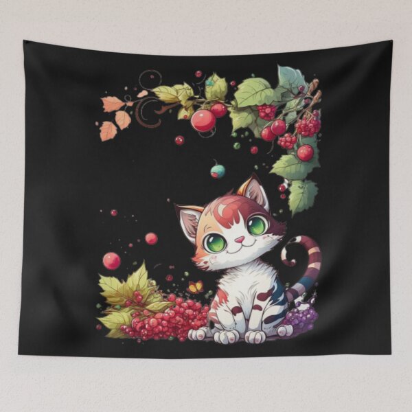 Item preview, KAWAII STRAWBERRY KITTEN SWEET designed and sold by CRAZY&ART.