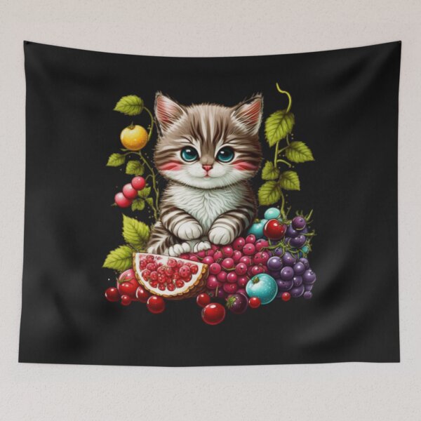 Item preview, KAWAII STRAWBERRY KITTEN SWEET designed and sold by CRAZY&ART.