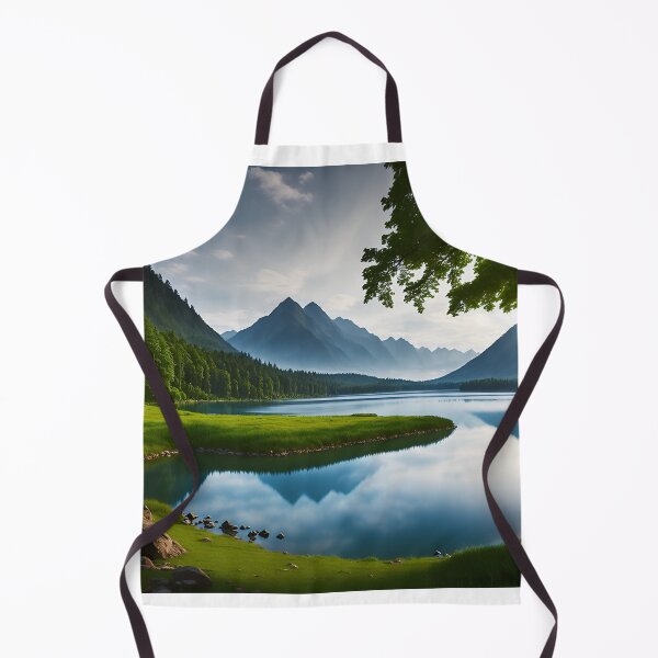 Item preview, A Tranquil Lake Surrounded by Lush Greenery, Rendered in a Minimalist Style Ai Generated Art designed and sold by AiGens.