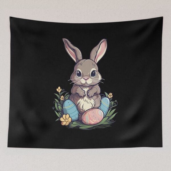 Item preview, Happy easter kawaii bunny designed and sold by JoRealm.