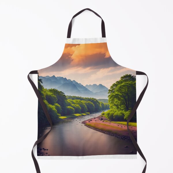 Item preview, A Serene River Winding Through a Tranquil Landscape, Rendered in a Minimalist Style Ai Generated Art designed and sold by AiGens.