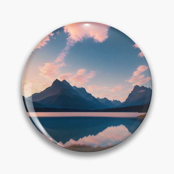 Item preview, A Tranquil Lake Surrounded by Majestic Mountains, Rendered in a Minimalist Style Ai Generated Art designed and sold by AiGens.
