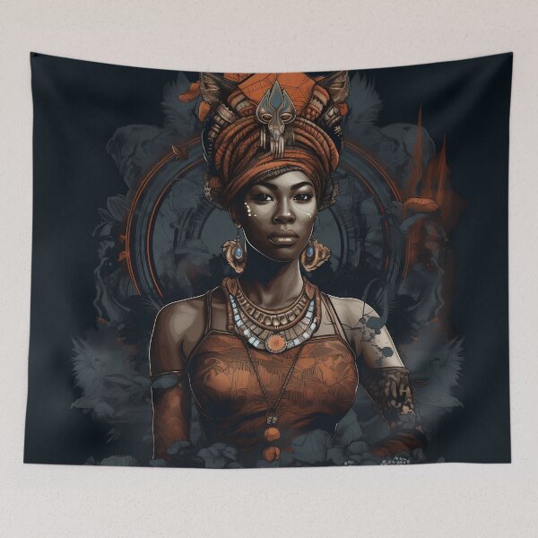 Item preview, Majestic Warrior Queen of Africa designed and sold by ThePixelBrewery.