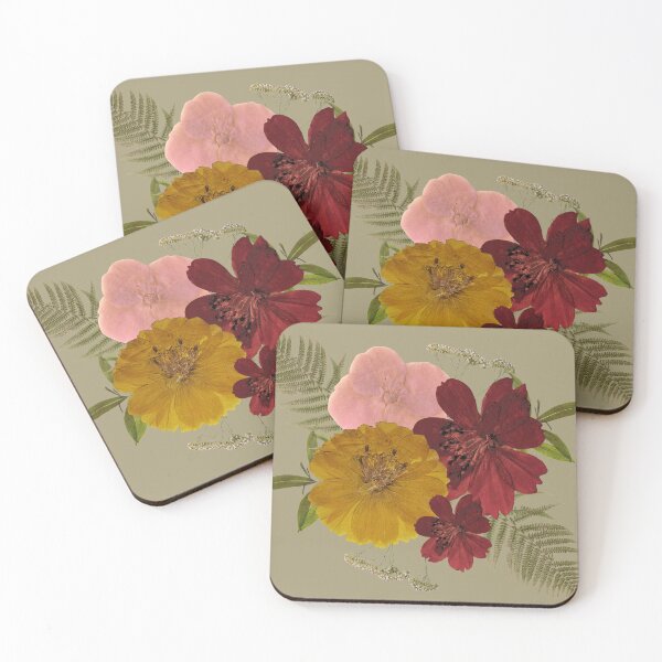 Item preview, Pressed Dried Colorful Collage Flowers designed and sold by Jannielle.