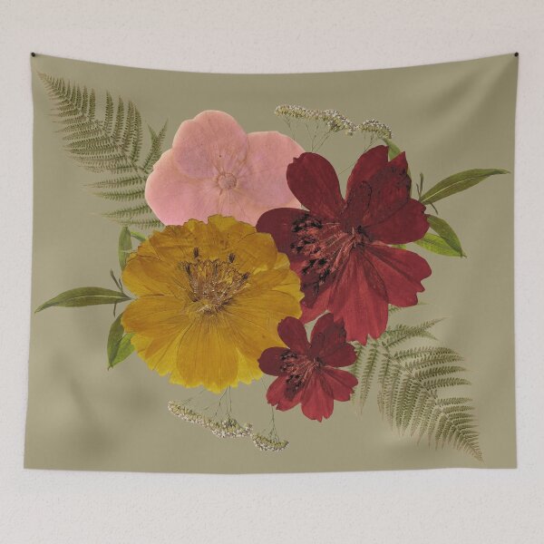 Item preview, Pressed Dried Colorful Collage Flowers designed and sold by Jannielle.