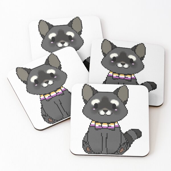 Item preview, Non-binary Pride Raccoon designed and sold by CosmoScribbles.