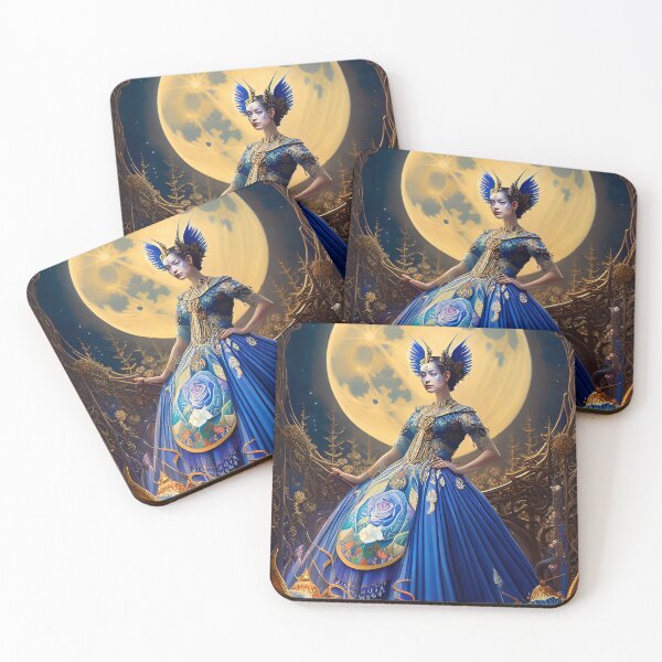 Item preview, Steampunk Moon Goddess, Art Noveau, Fantasy, Princess, World, Fairy, Magic, Witch, Flowers, Witchcraft designed and sold by PinkInFantasy.
