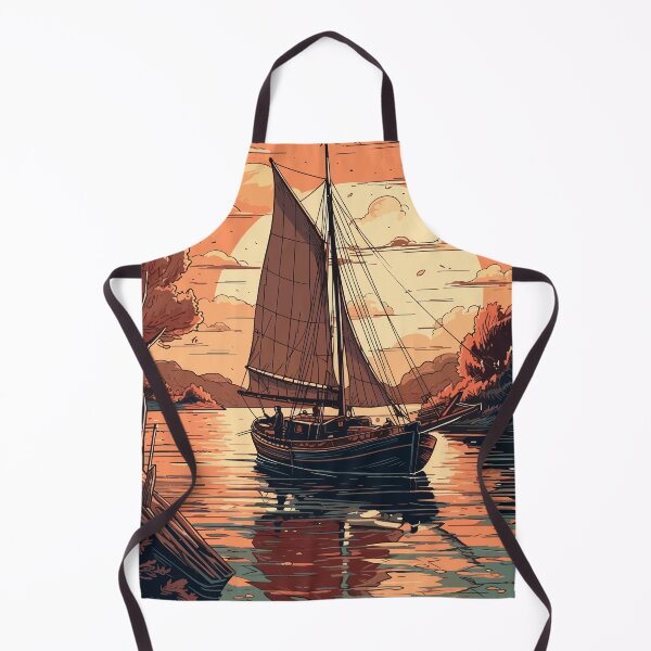 Item preview, A sailboat in the middle of the river designed and sold by KMSpace.