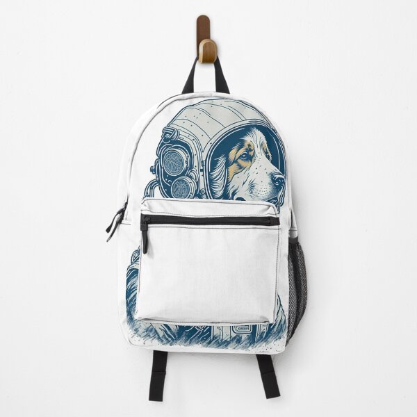 Artikelvorschau, Vintage Golden Retriever Astronaut - Retro Rustikal Distressed Textur Line Art Gravur Stil entworfen und verkauft von AndyNgn.