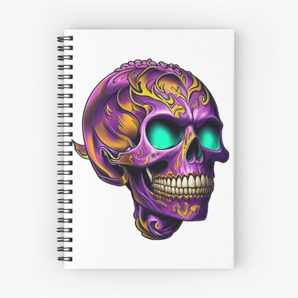 Item preview, Metallic Purple Skull Glowing Green Eyes designed and sold by TheRebelThreads.