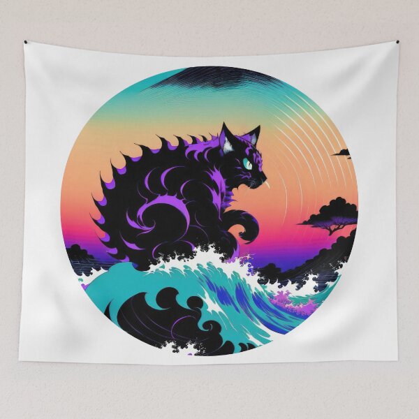 Item preview, vaporwave neko 004 designed and sold by assemblylineart.