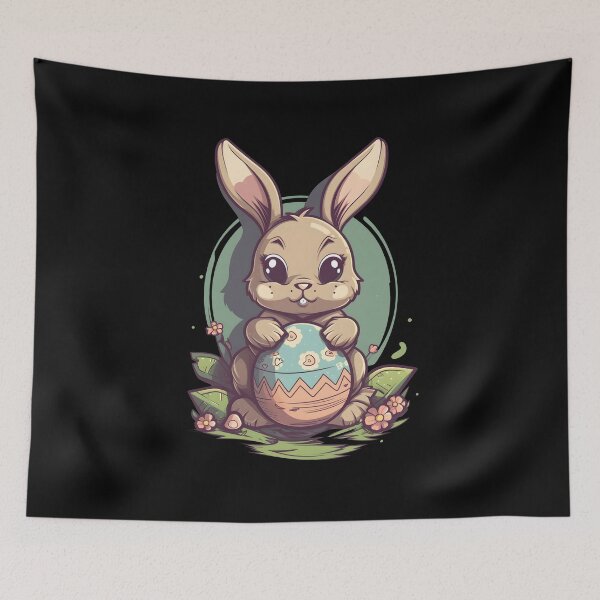 Item preview, Happy easter kawaii bunny designed and sold by JoRealm.