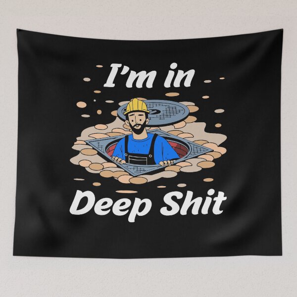 Item preview, Channel Worker - I'm in Deep Shit designed and sold by Shirtey.