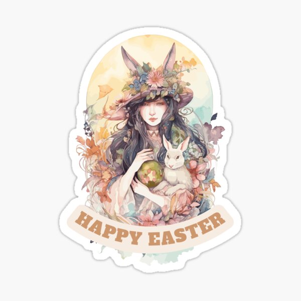 Item preview, Happy Easter Watercolor designed and sold by Ou-SunShine.
