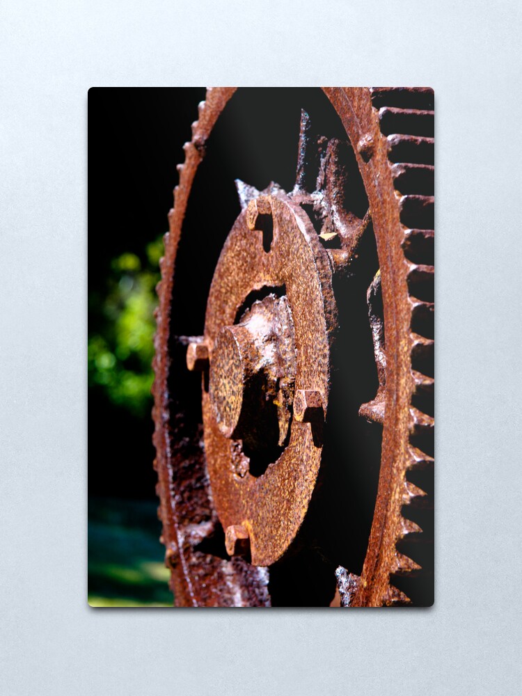 Alternate view of Rusty cog Metal Print