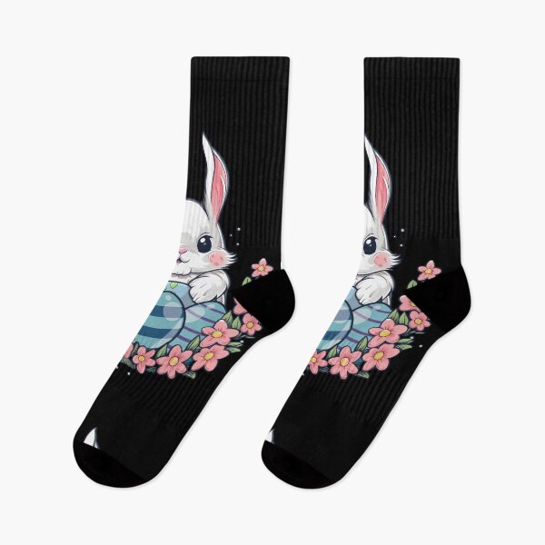 Item preview, Happy easter white fluffy bunny designed and sold by JoRealm.