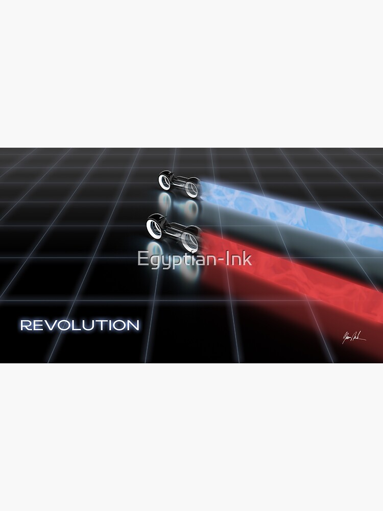 Thumbnail 3 of 3, Sticker, Revolution: Light Bikes designed and sold by Egyptian-Ink.
