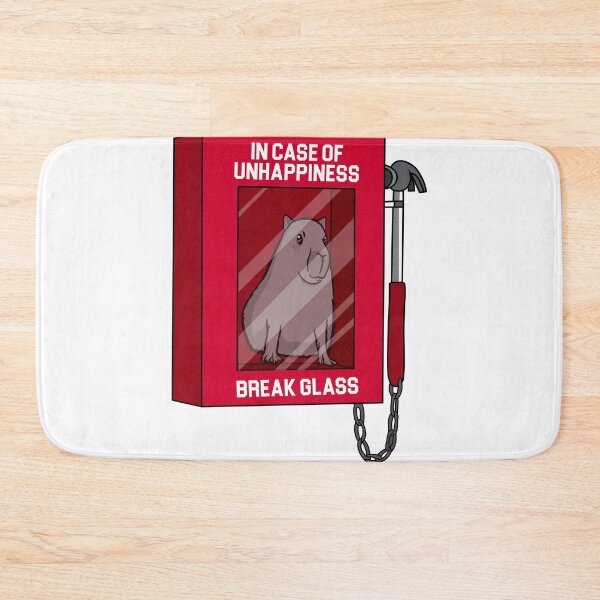 Item preview, Capybara - In Case of Unhappiness Break Glass designed and sold by Shirtey.